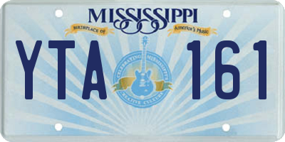 MS license plate YTA161