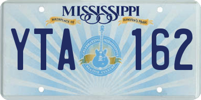 MS license plate YTA162