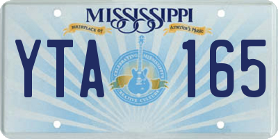 MS license plate YTA165