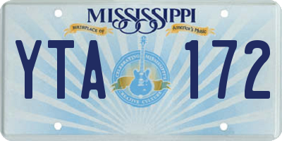 MS license plate YTA172