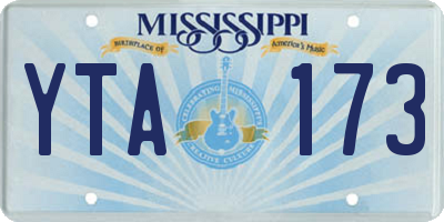 MS license plate YTA173