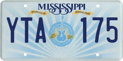MS license plate YTA175