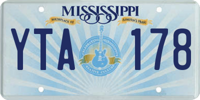 MS license plate YTA178