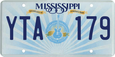MS license plate YTA179