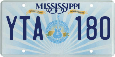 MS license plate YTA180
