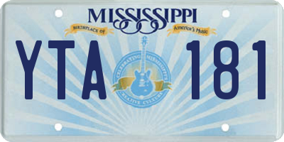MS license plate YTA181