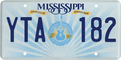 MS license plate YTA182