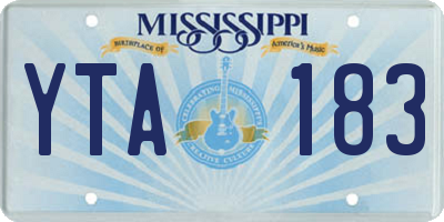 MS license plate YTA183