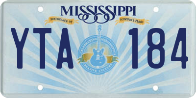 MS license plate YTA184