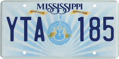 MS license plate YTA185