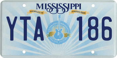 MS license plate YTA186