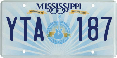 MS license plate YTA187