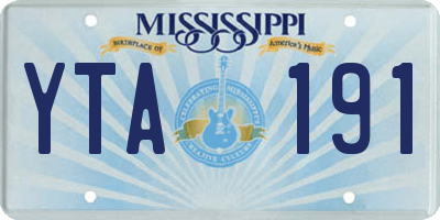 MS license plate YTA191