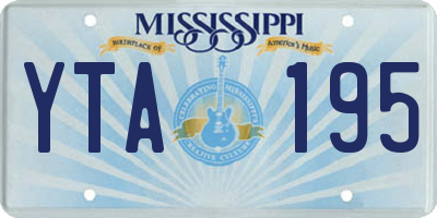 MS license plate YTA195