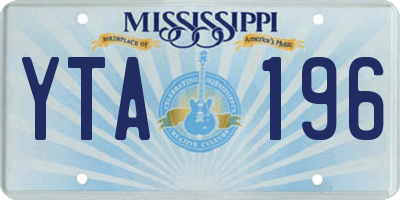 MS license plate YTA196