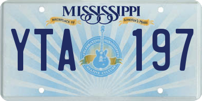 MS license plate YTA197