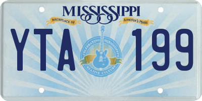 MS license plate YTA199