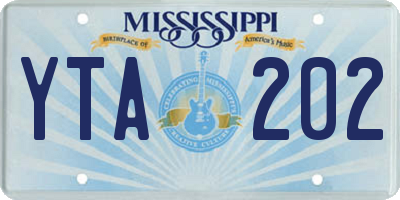 MS license plate YTA202