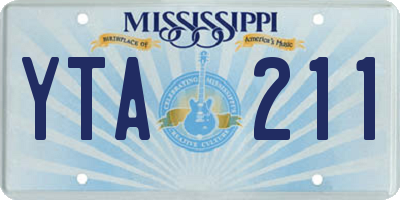 MS license plate YTA211