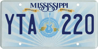 MS license plate YTA220