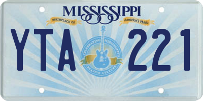 MS license plate YTA221