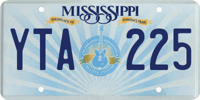 MS license plate YTA225