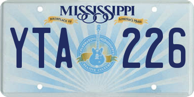 MS license plate YTA226