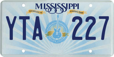 MS license plate YTA227