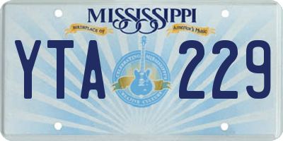 MS license plate YTA229
