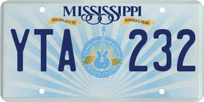 MS license plate YTA232