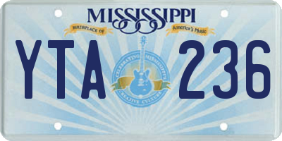MS license plate YTA236