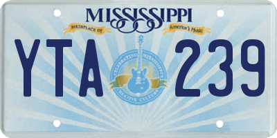 MS license plate YTA239