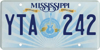 MS license plate YTA242