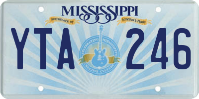 MS license plate YTA246