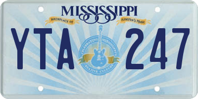 MS license plate YTA247
