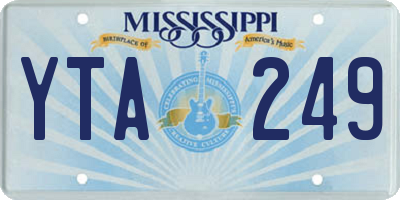 MS license plate YTA249