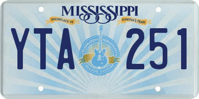 MS license plate YTA251
