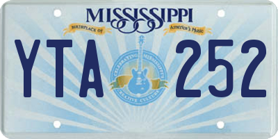 MS license plate YTA252