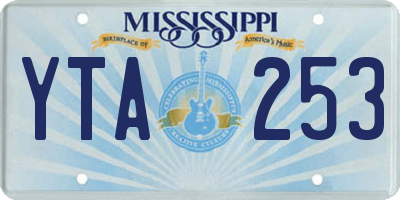 MS license plate YTA253