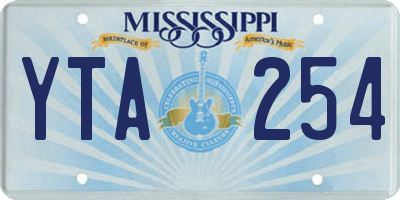 MS license plate YTA254