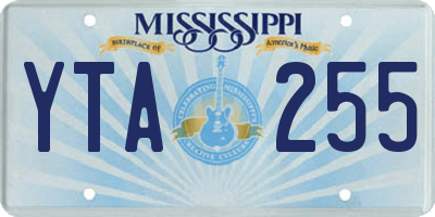 MS license plate YTA255