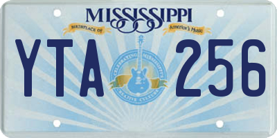 MS license plate YTA256
