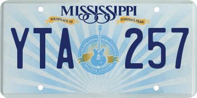MS license plate YTA257