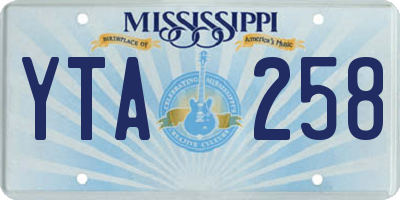 MS license plate YTA258