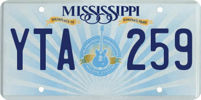 MS license plate YTA259