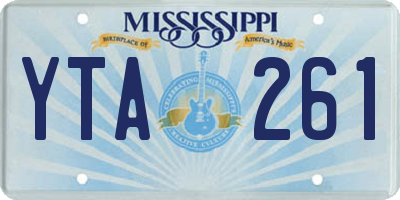 MS license plate YTA261
