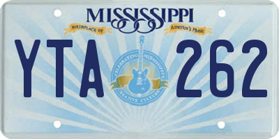 MS license plate YTA262