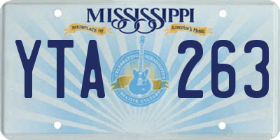 MS license plate YTA263