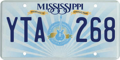 MS license plate YTA268