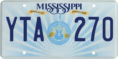 MS license plate YTA270